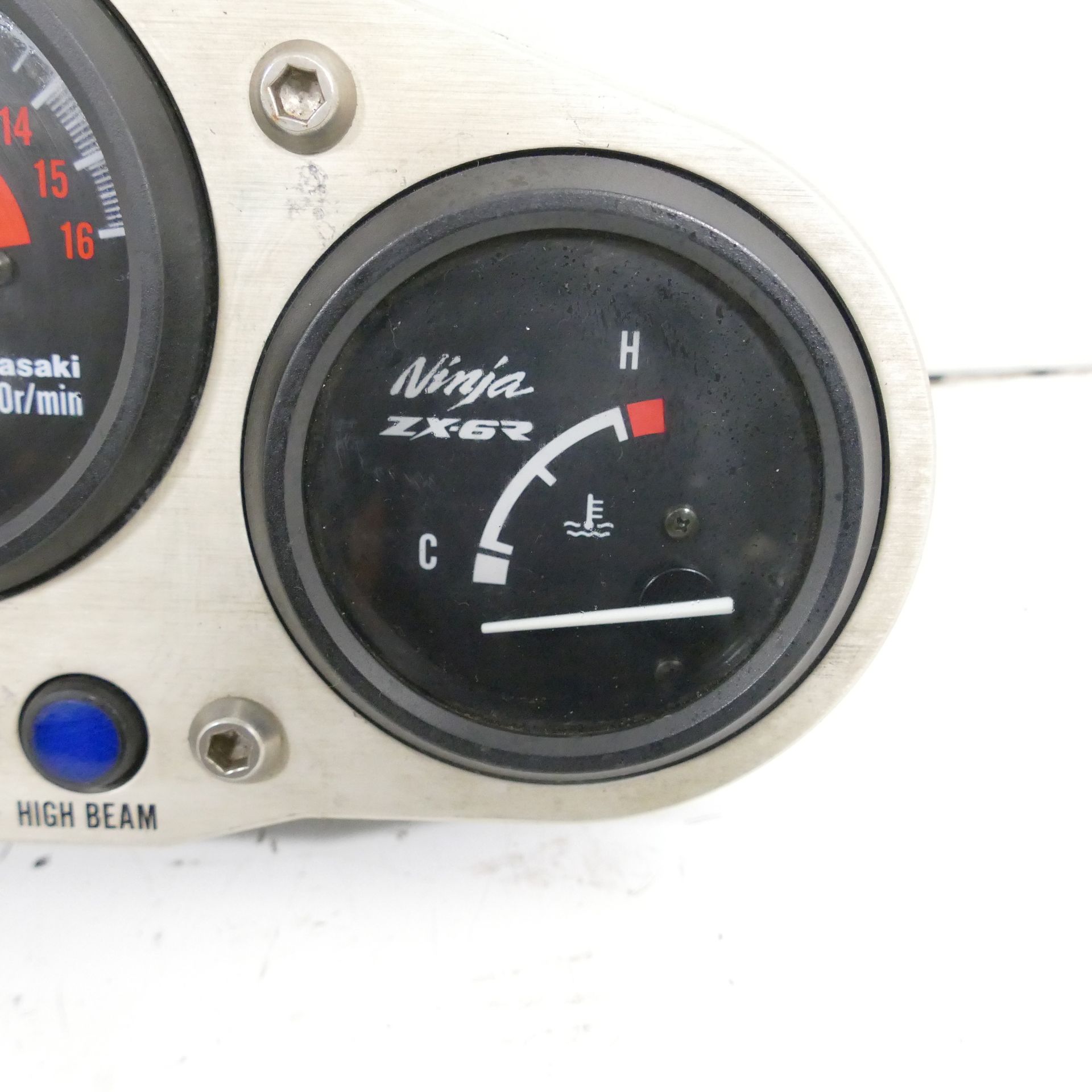 にー Kawasaki ZX-6R 600 F Cockpit 7291 Km Tacho Drehzahlmesser